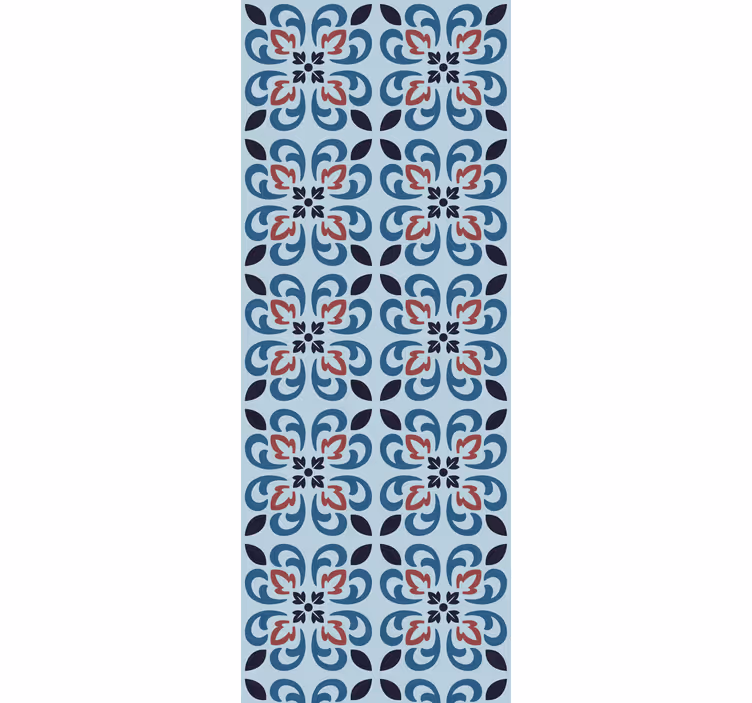 Store enrouleur cuisine carrelage portugais bleu bébé - TenStickers
