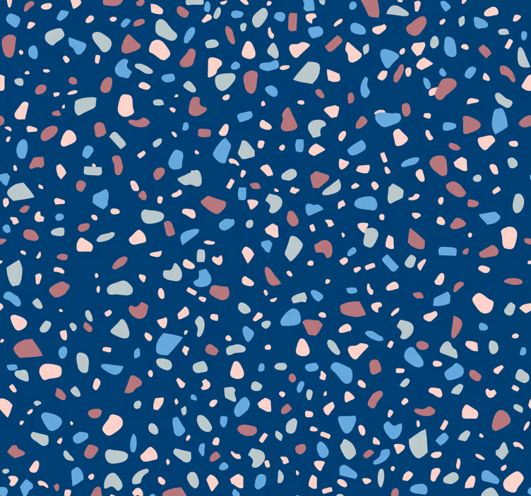 Store enrouleur cuisine bleu foncé terrazo - TenStickers