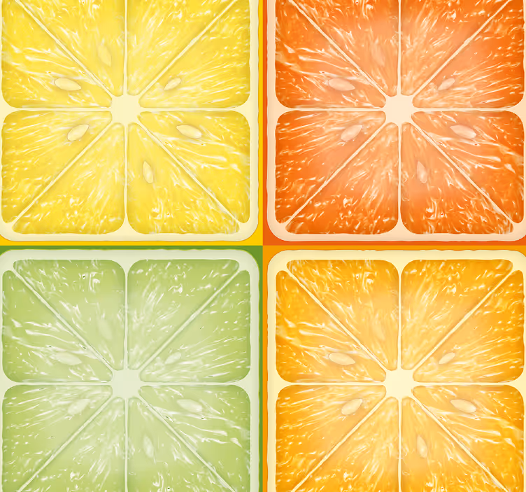 Store enrouleur cuisine texture d'agrumes colorée - TenStickers