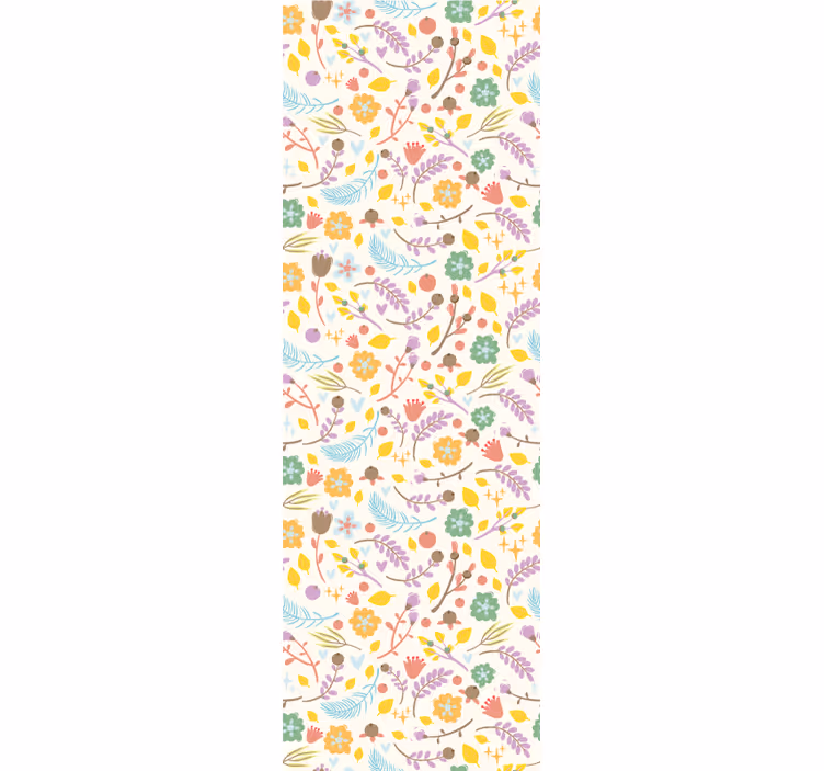 Store enrouleur cuisine motif fleurs polonaises - TenStickers