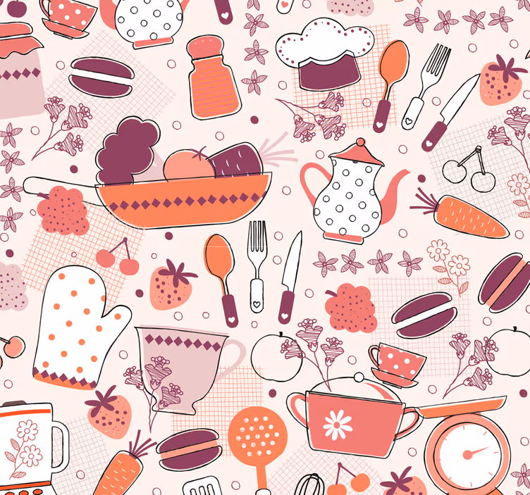 Store enrouleur cuisine forme de cœur alimentaire - TenStickers