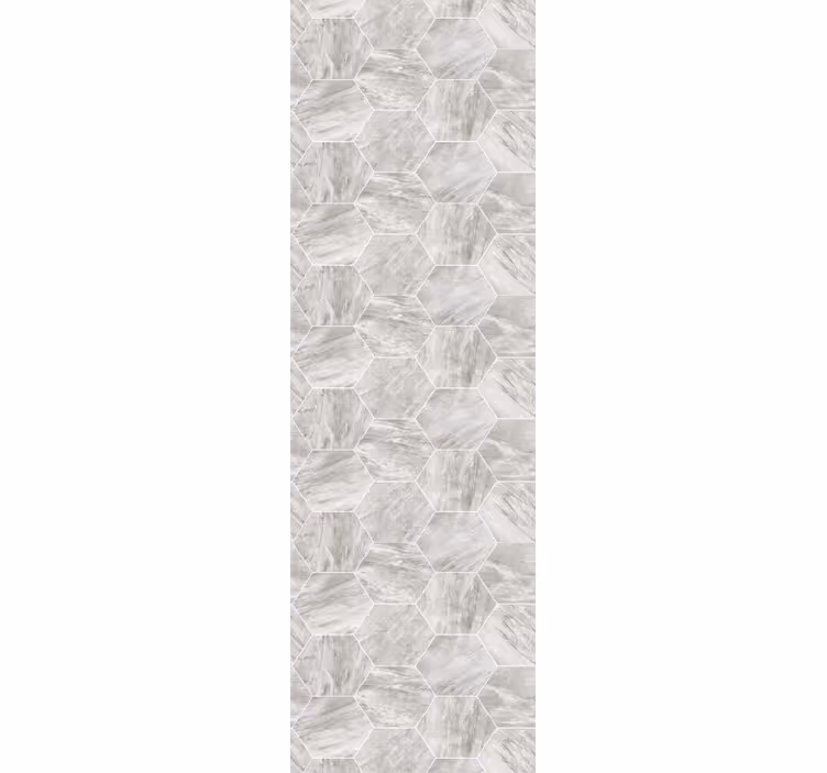 Store enrouleur salle à manger motif hexagonal marbre doré - TenStickers