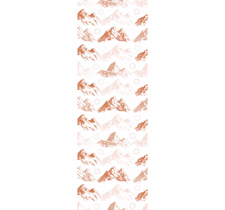 Store enrouleur salle à manger motif montagnes terracotta - TenStickers