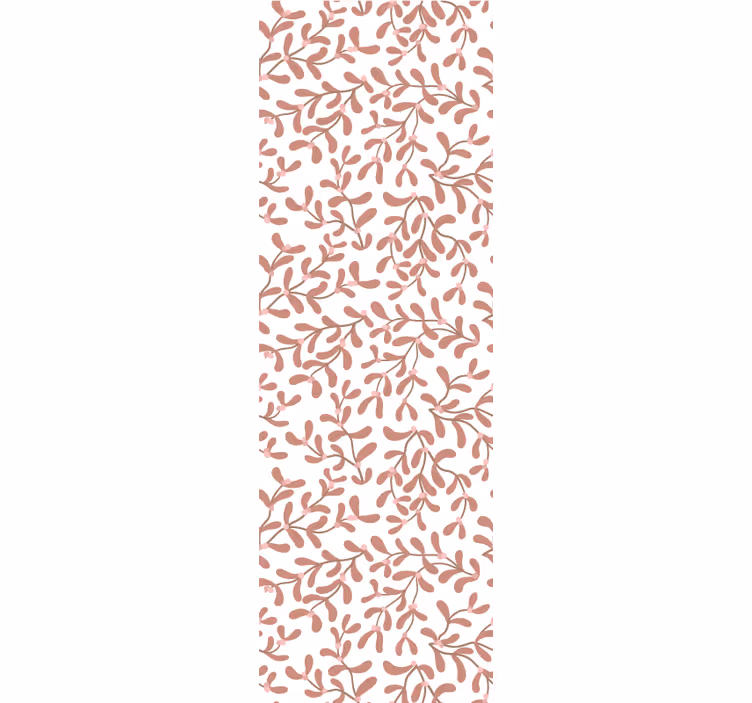 Store enrouleur salle à manger feuilles petites terracotta - TenStickers