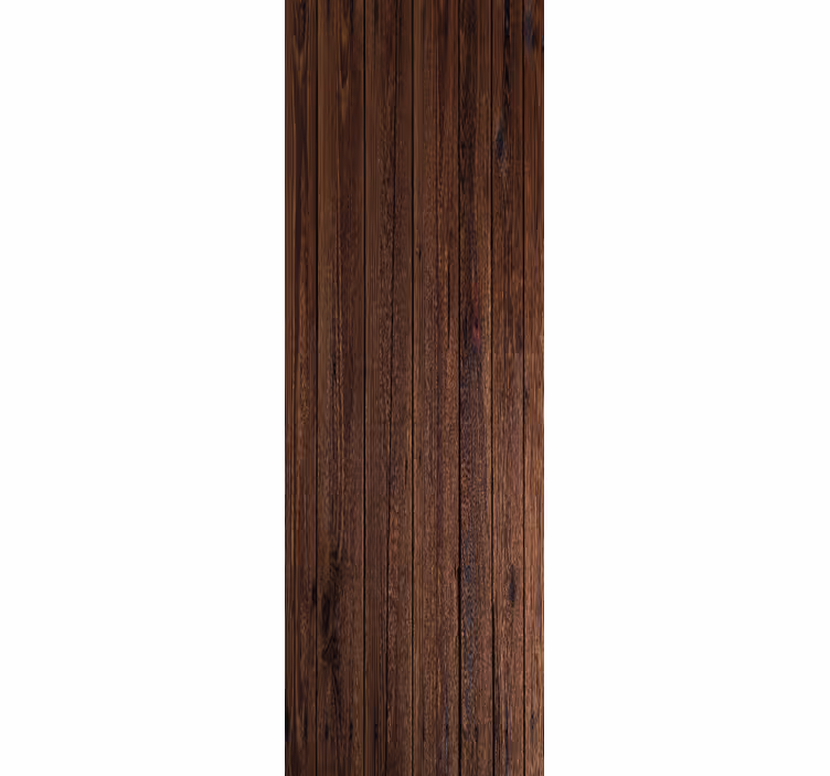 Store enrouleur salle à manger planches en bois brun foncé - TenStickers