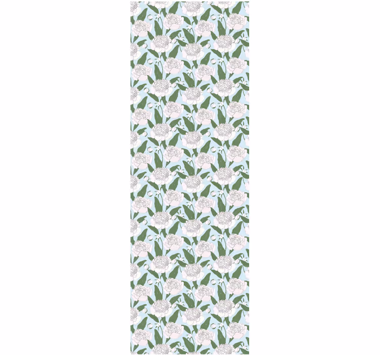 Store enrouleur salle à manger fleurs blanches grandmillenial - TenStickers