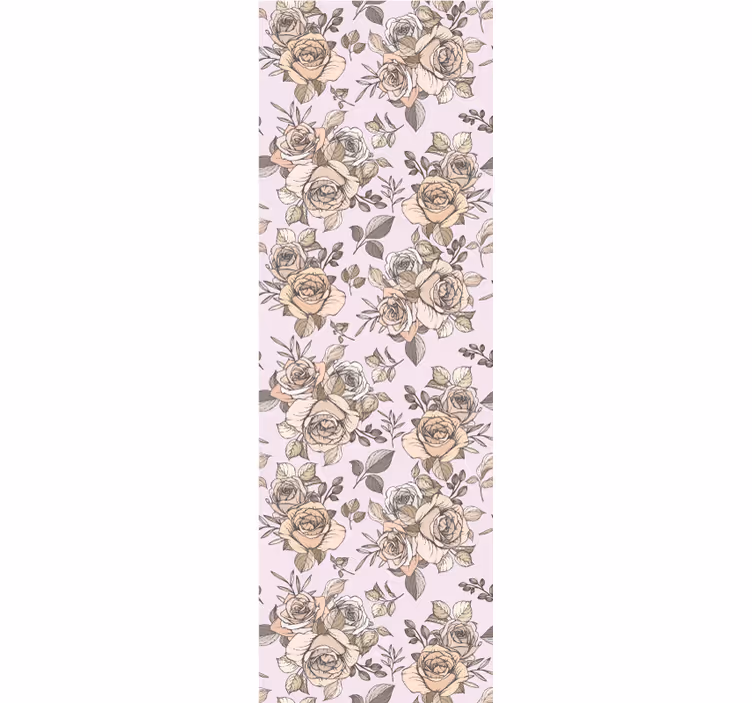 Store enrouleur salle à manger fond rose shabby chic - TenStickers