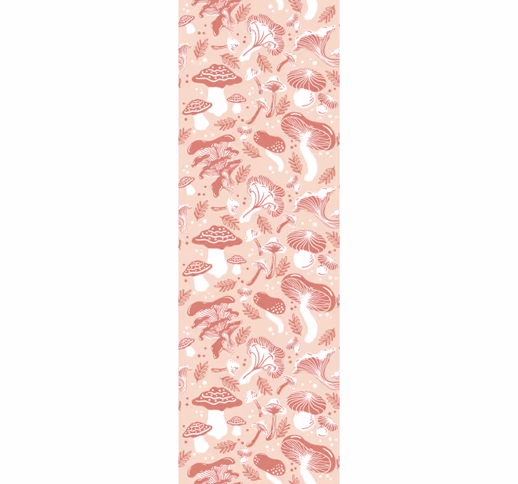 Store enrouleur salle à manger champignons forêt beige - TenStickers