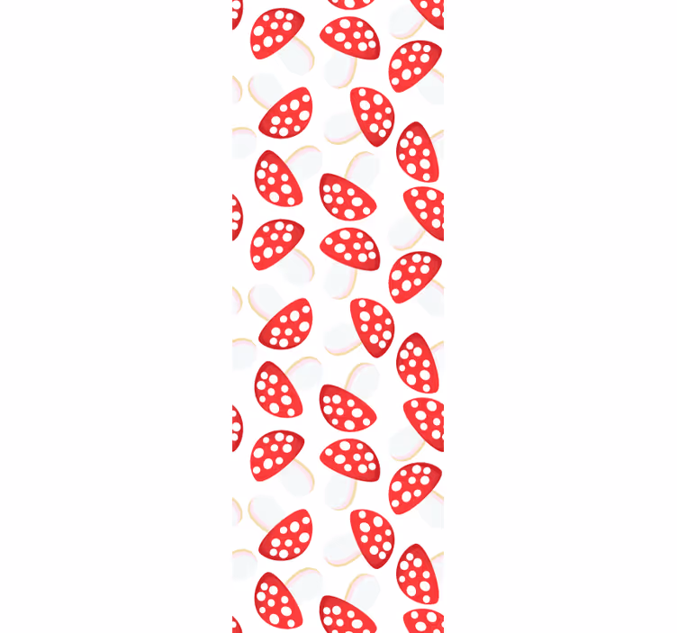 Store enrouleur salle à manger champignons classiques fond blanc - TenStickers
