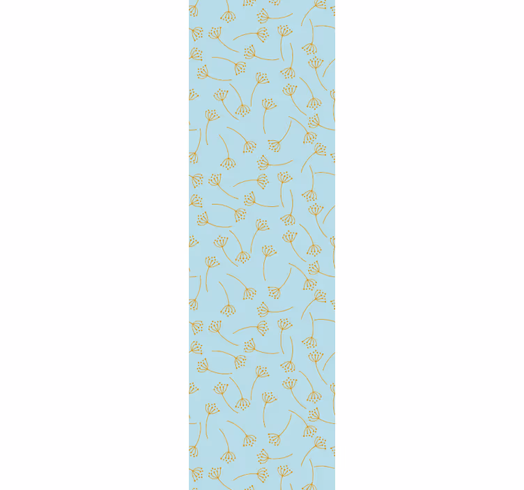 Store enrouleur salle à manger plantes nordiques bleu - TenStickers