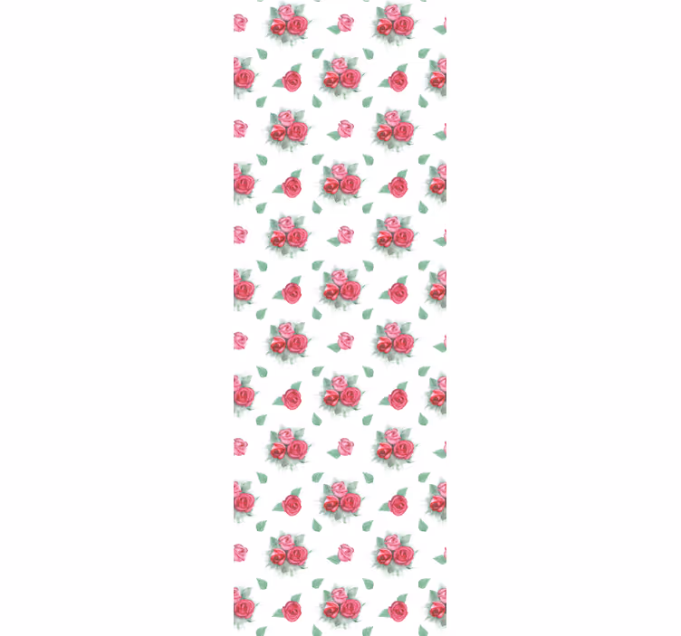 Store enrouleur salle à manger motif roses roses et rouges - TenStickers