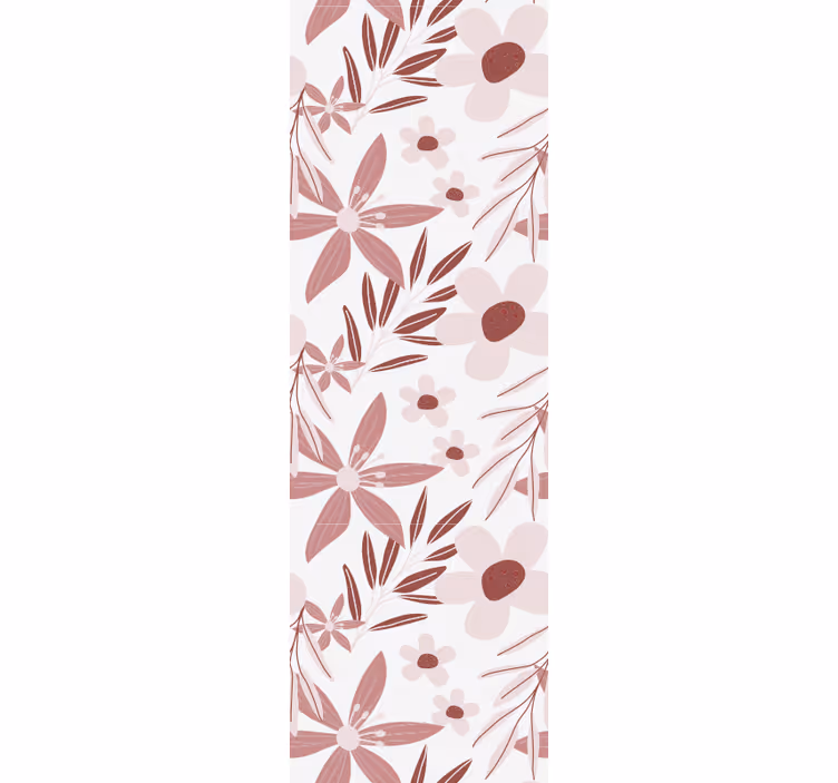Store enrouleur salle à manger fleurs marguerites roses - TenStickers
