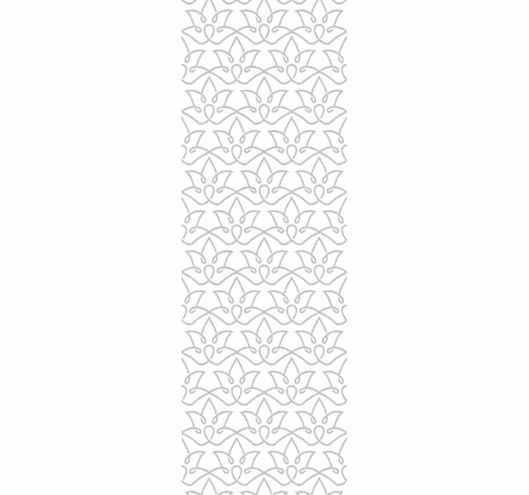 Store enrouleur salle à manger motif floral gris moderne - TenStickers