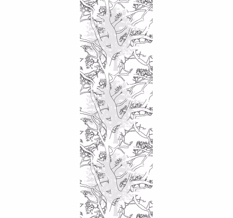 Store enrouleur salle à manger branches d'arbres sombres - TenStickers