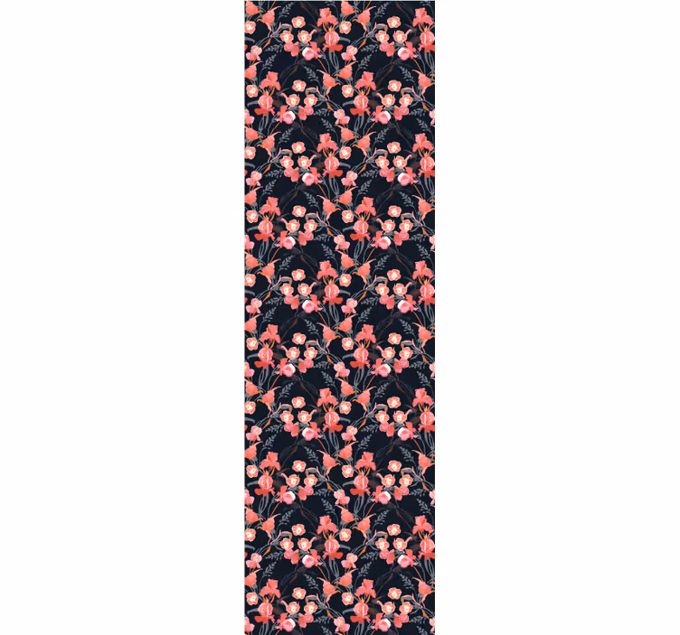 Store enrouleur salle à manger fleurs roses fragiles - TenStickers