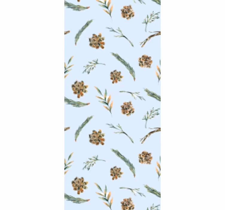 Store enrouleur salle à manger fleurs aquarelle bleues - TenStickers