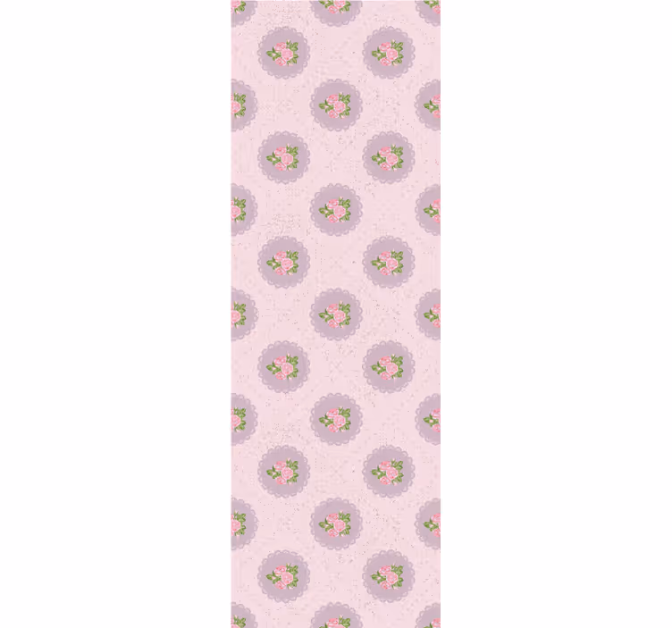 Store enrouleur salle à manger motif rose vintage - TenStickers