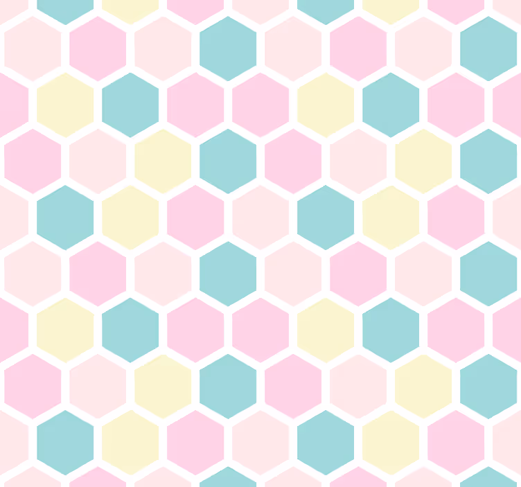 Store enrouleur salle à manger motif géométrique pastel - TenStickers