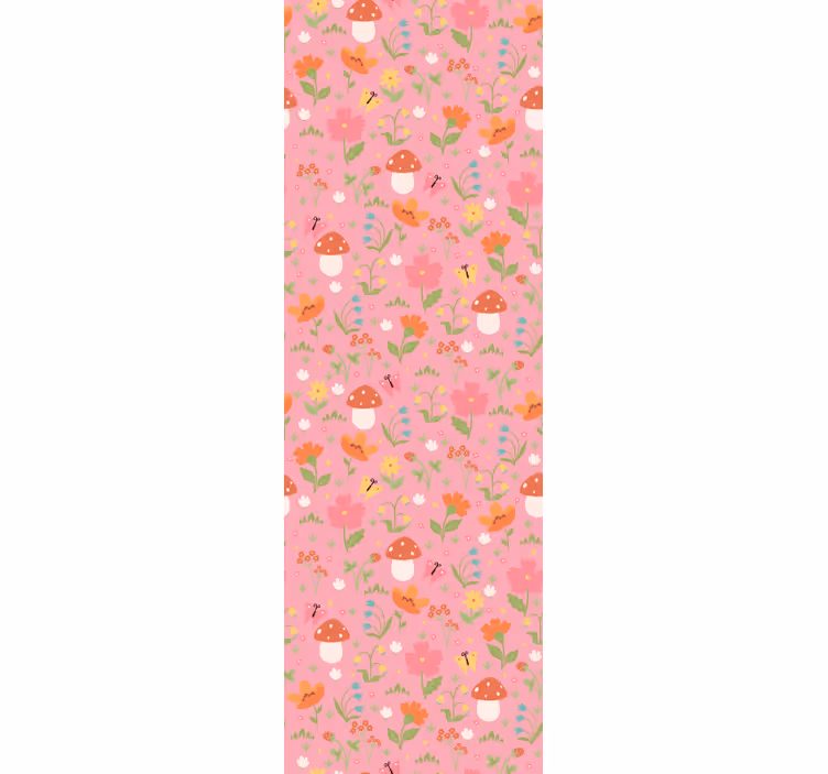Store enrouleur chambre enfant motif champignon floral - TenStickers