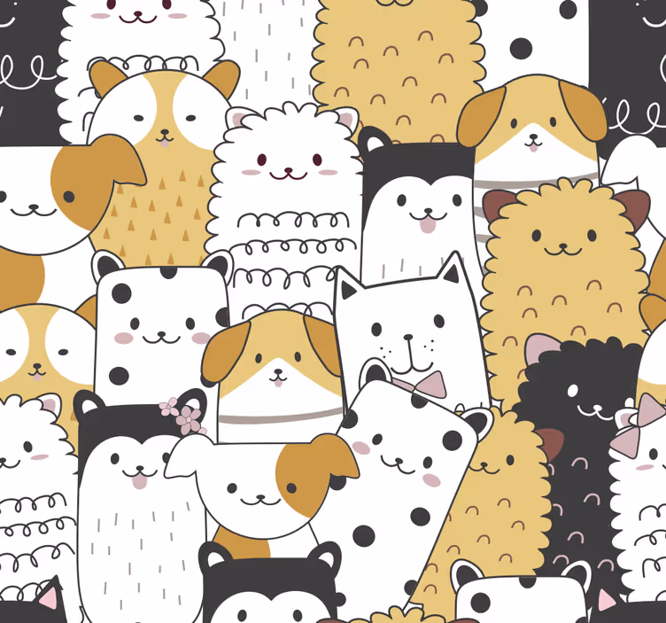 Store enrouleur chambre enfant motif chiens mignons - TenStickers