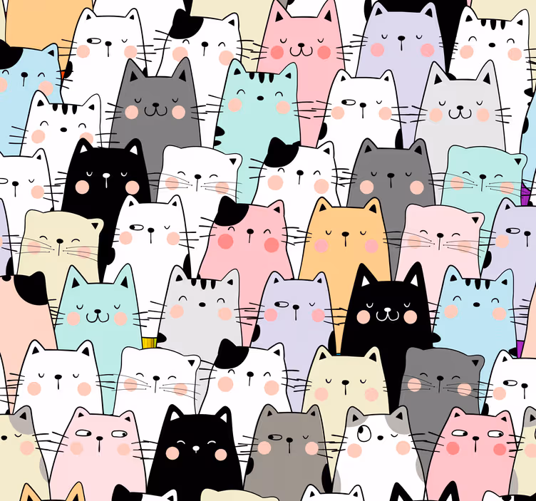 Store enrouleur chambre enfant motifs chats - TenStickers