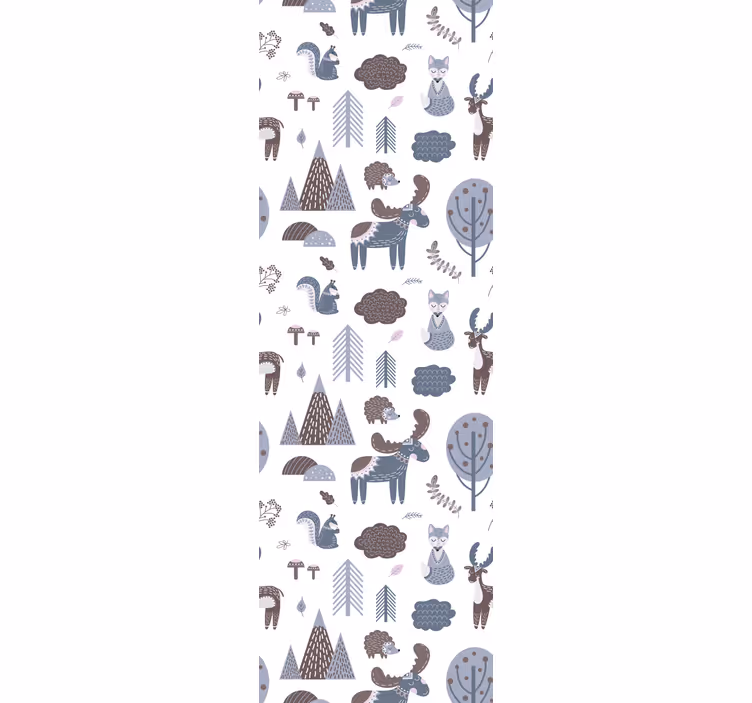 Store enrouleur chambre enfant animaux nordiques - TenStickers