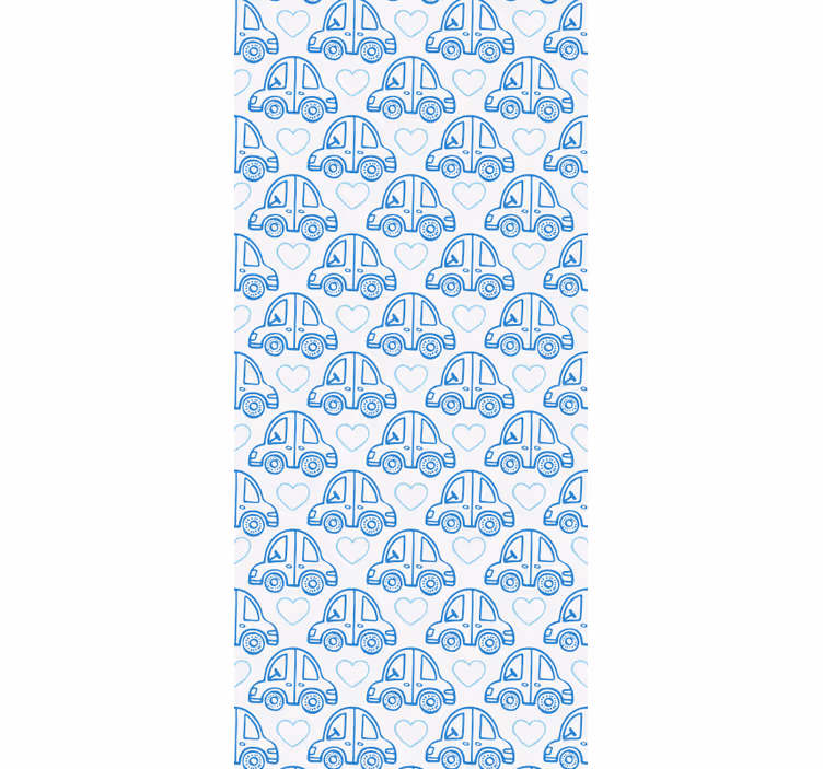 Store enrouleur chambre enfant lignes de voiture bleues - TenStickers