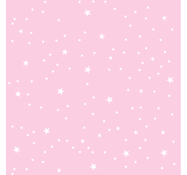 Store enrouleur chambre enfant étoiles blanches fond rose - TenStickers