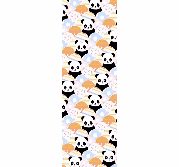 Store enrouleur chambre enfant design panda patchwork - TenStickers