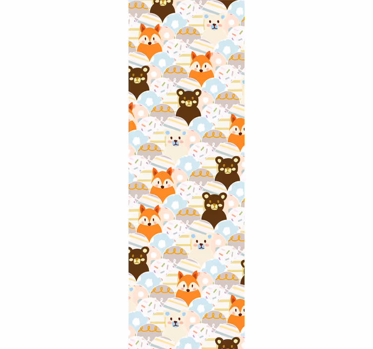 Store enrouleur chambre enfant design ours et renard - TenStickers