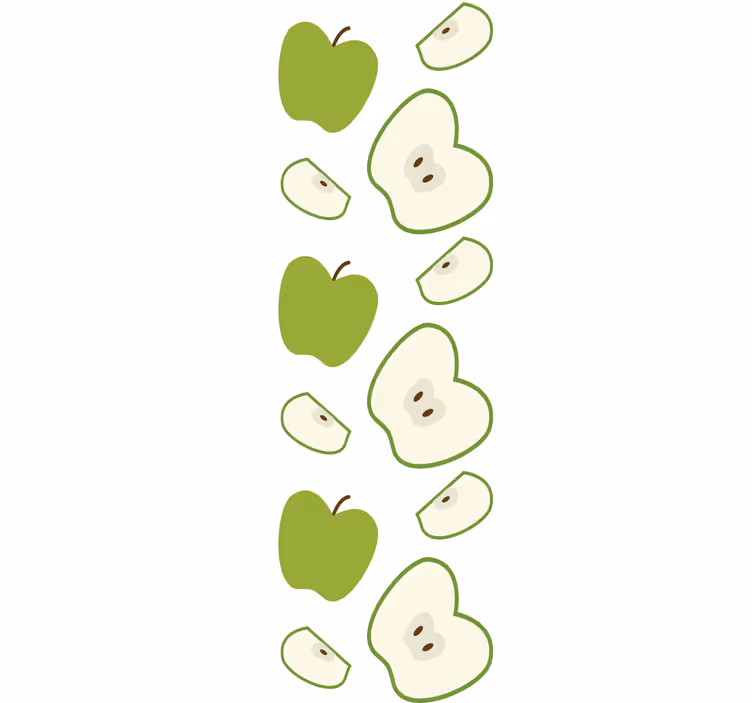 Store enrouleur chambre enfant pommes vertes heureuses - TenStickers
