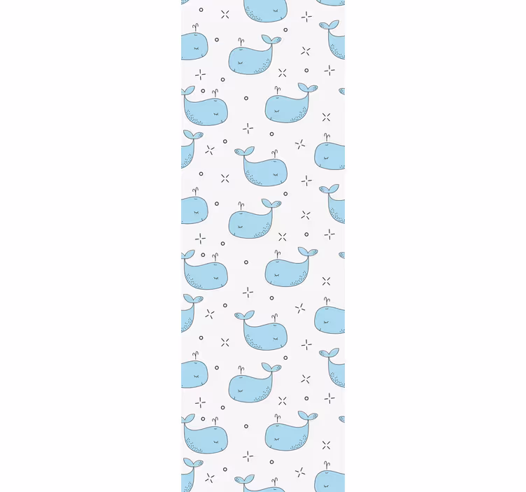 Store enrouleur chambre enfant motif baleines sans fin - TenStickers