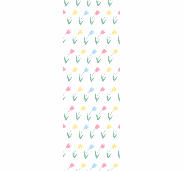 Store enrouleur chambre enfant motif fleurs tulipes colorées - TenStickers