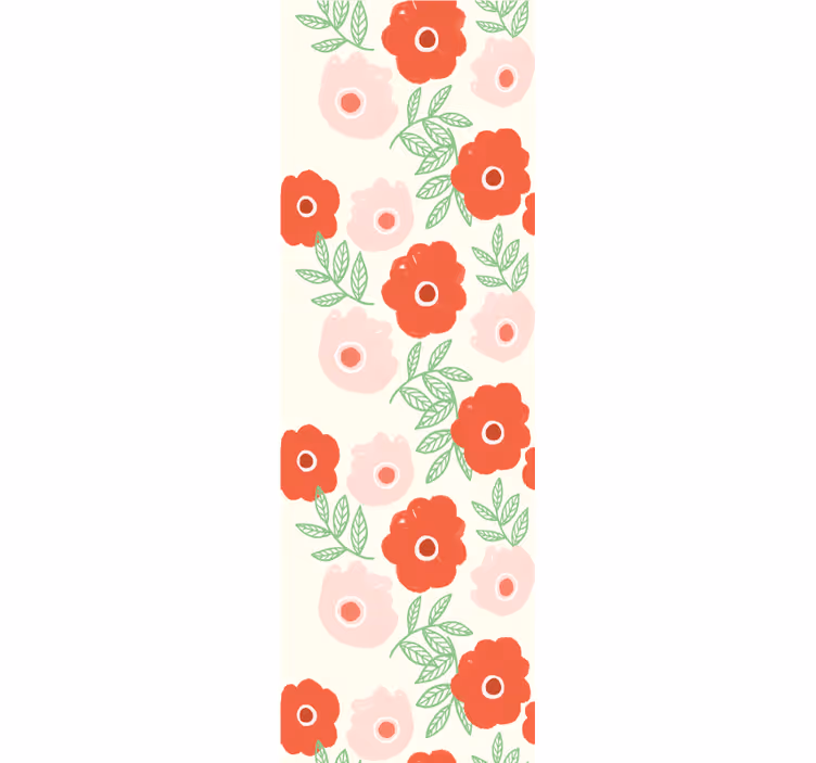 Store enrouleur chambre enfant motif fleurs anémones - TenStickers