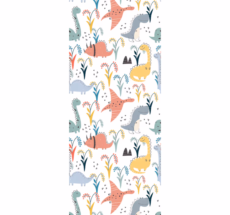 Store enrouleur chambre enfant dinosaures et arbres - TenStickers