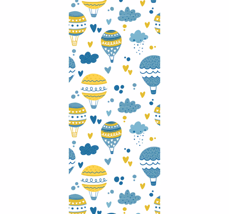 Store enrouleur chambre enfant ballons et nuages colorés - TenStickers
