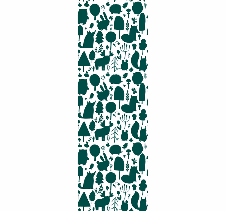 Store enrouleur chambre enfant silhouette d'animaux sauvages - TenStickers