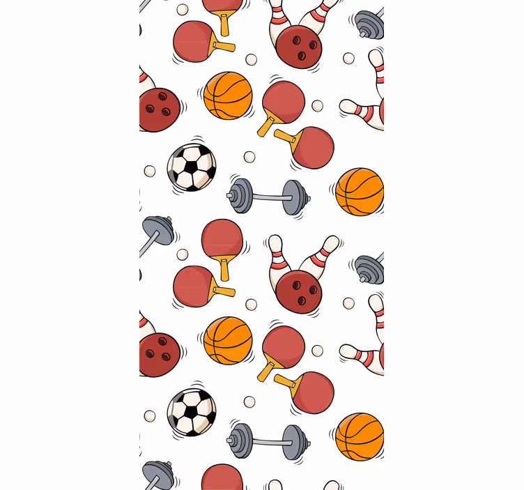 Store enrouleur chambre enfant style doodle sportif - TenStickers