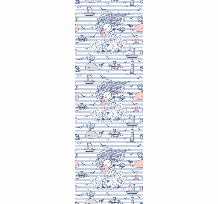 Store enrouleur chambre enfant sirènes et créatures marines - TenStickers