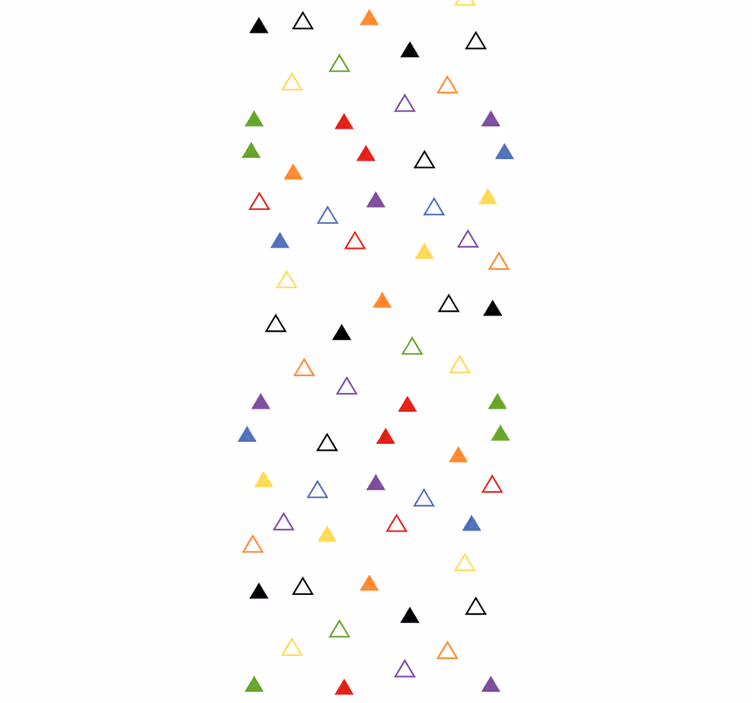 Store enrouleur chambre enfant motifs colorés et triangles - TenStickers