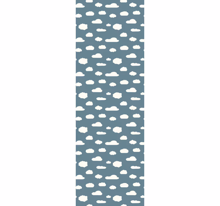 Store enrouleur chambre enfant motif blanc sur fond bleu - TenStickers