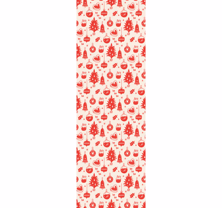 Store enrouleur chambre enfant motif noël rouge et rose - TenStickers