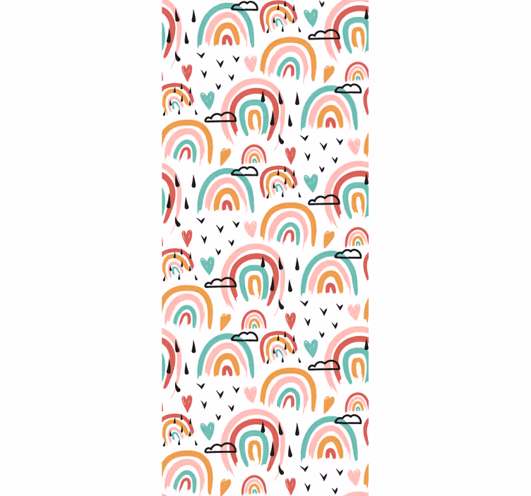 Store enrouleur chambre enfant motif arc-en-ciel aquarelle - TenStickers