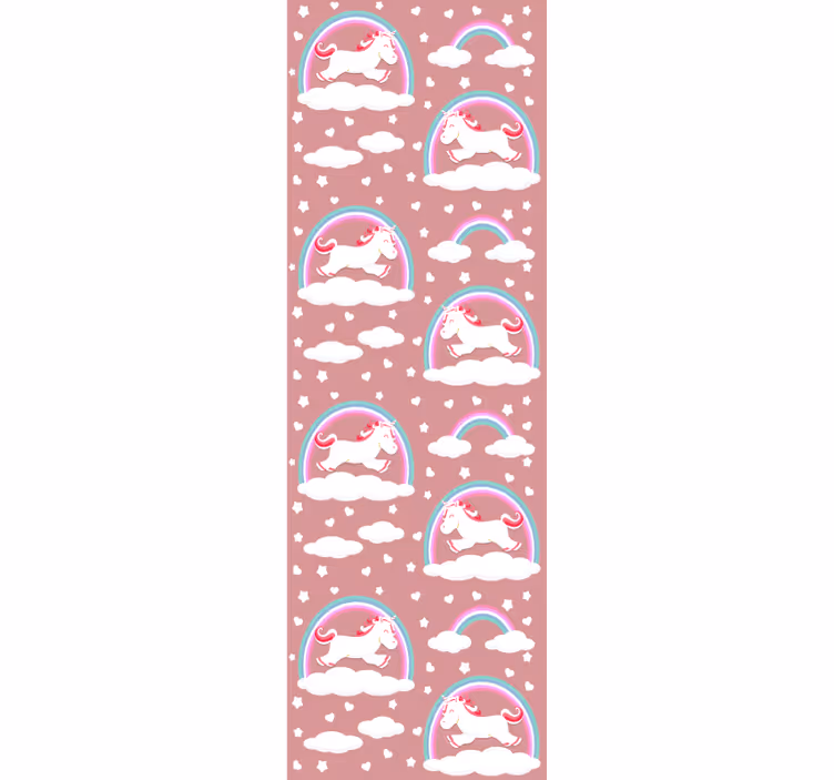 Store enrouleur chambre enfant licornes et arc-en-ciel - TenStickers