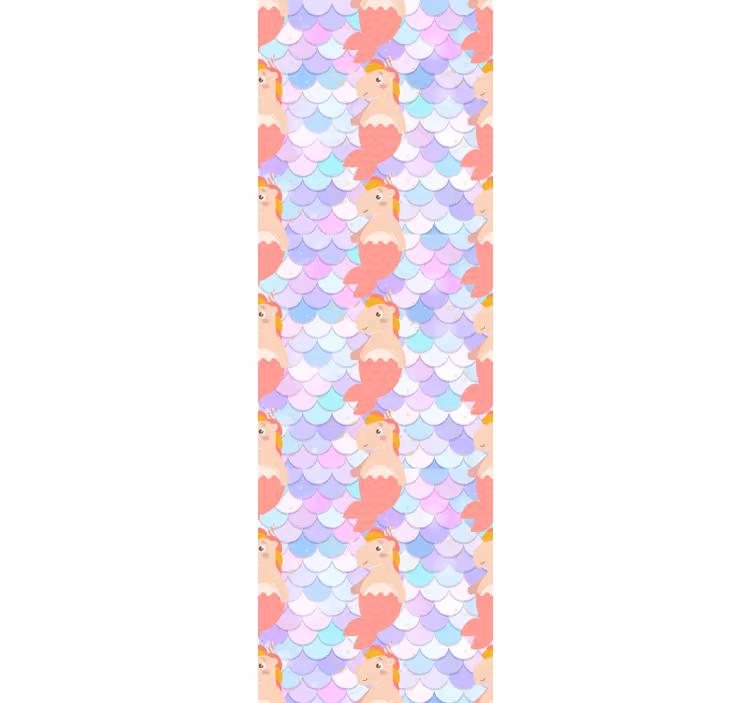 Store enrouleur chambre enfant sirènes licornes écailles - TenStickers