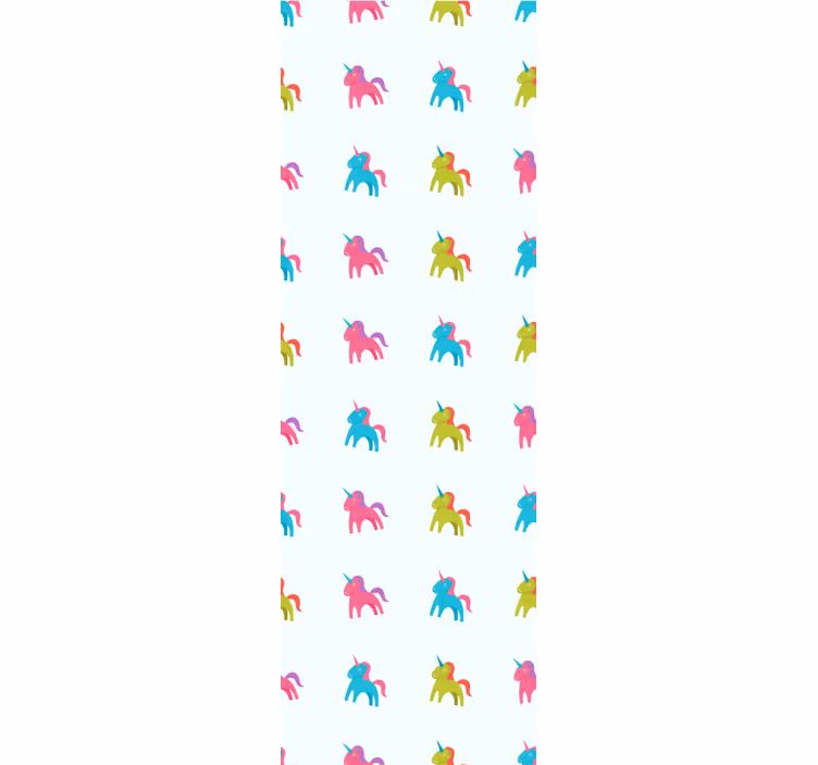 Store enrouleur chambre enfant licornes sur fond bleu - TenStickers