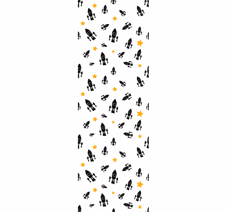 Store enrouleur chambre enfant fusées noires - TenStickers