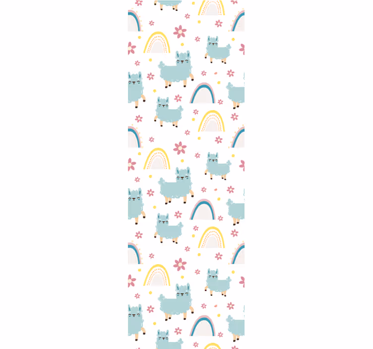 Store enrouleur chambre enfant motif moutons licornes - TenStickers