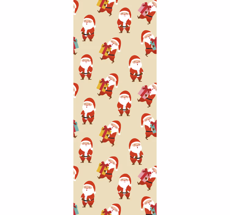 Store enrouleur chambre enfant père noël souriant et cadeaux - TenStickers