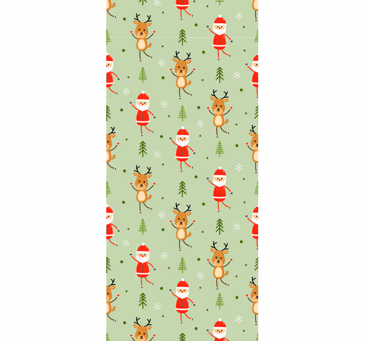 Store enrouleur chambre enfant père noël et renne - TenStickers